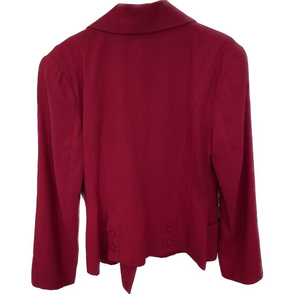 VTG Bebe 100% Wool Blazer Red Riding Fitted Classic Jacket [Size 6] Made in USA - Picture 2 of 10